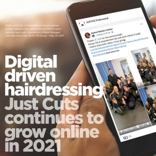 Digital driven hairdressing. Just Cuts continues to grow online in 2021